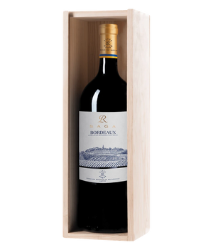 Saga R Bordeaux 2020 · Magnum 1,5 l in Holzkiste · Magnum home & wine