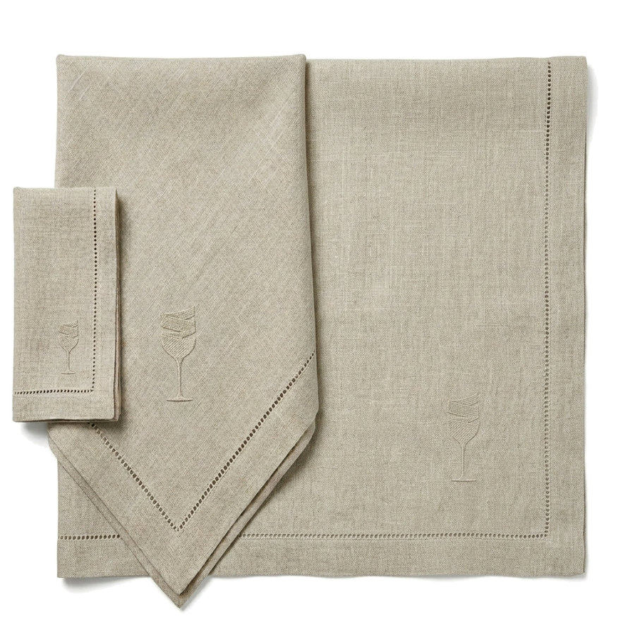 Mundserviette Leinen natur, freigestellt