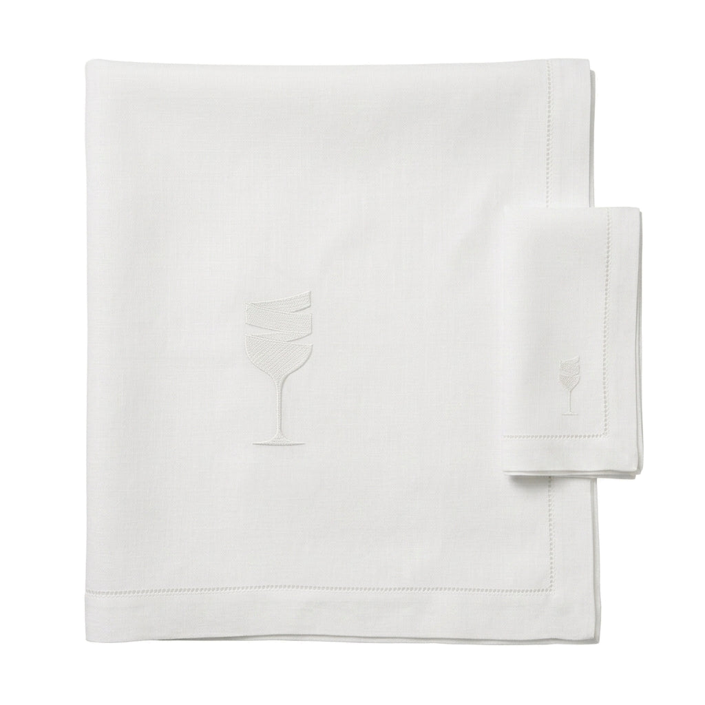 Mundserviette Leinen weiß, freigestellt