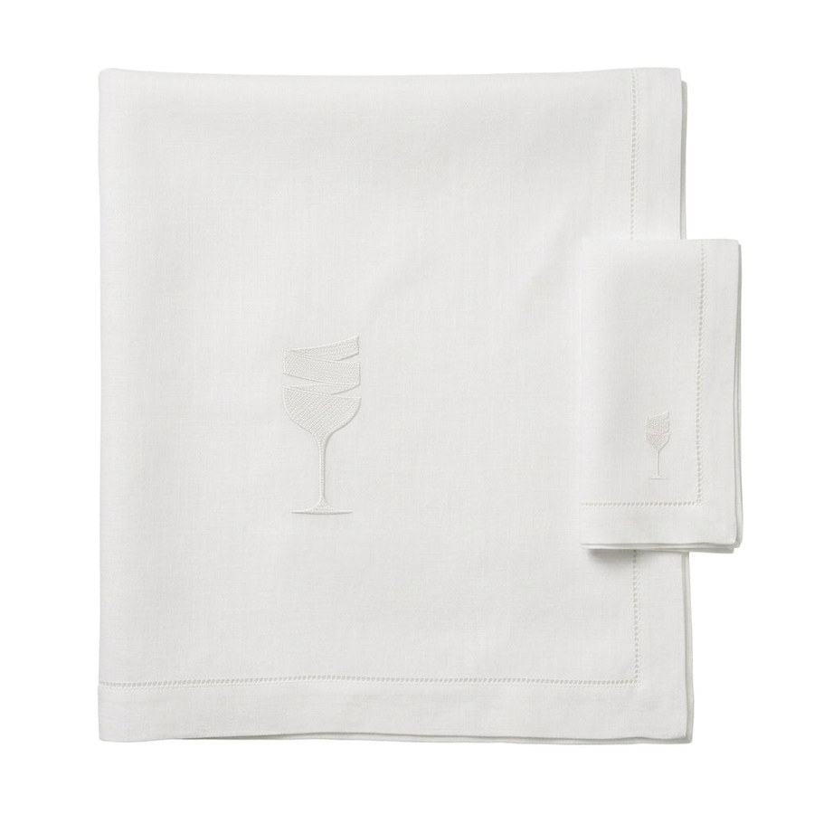 Mundserviette Leinen weiß, freigestellt