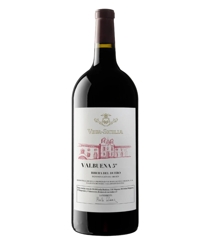 Vega Sicilia Valbuena 5° 2020 – Jeroboam 3,0 l in der Original-Einzelholzkiste · Magnum home & wine