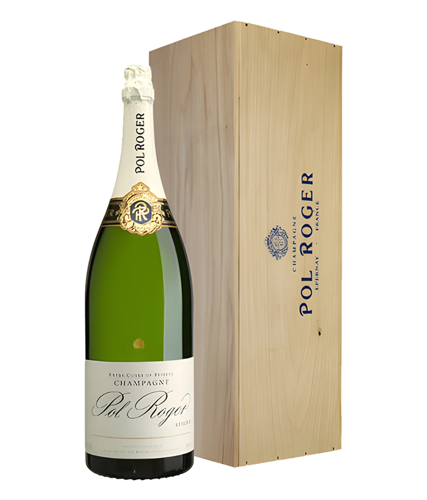 Champagne Pol Roger Brut Réserve 12 L Balthasar in der Einzelholzkiste · Magnum home & wine