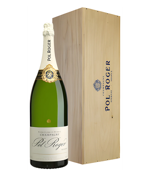 Champagne Pol Roger Brut Réserve 12 L Balthasar in der Einzelholzkiste · Magnum home & wine