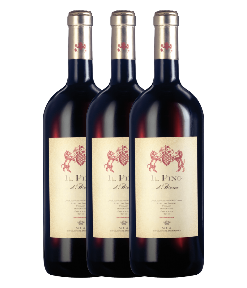Il Pino di Biserno Toscana IGT 2024 · Dreier Édition Magnum (3 × 1,5 l) · Magnum home & wine