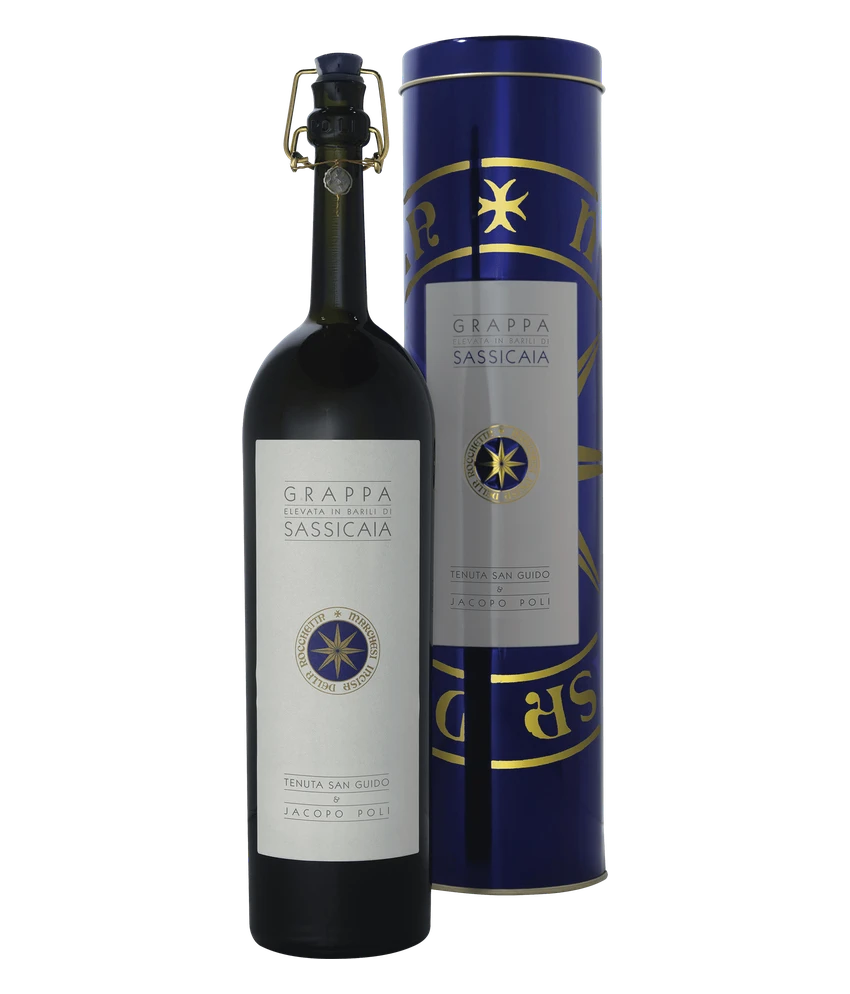 Jacopo Poli Grappa Barili di Sassicaia · 0,7 l in Geschenkpackung · Magnum home & wine