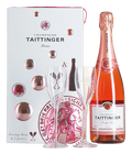 Taittinger Champagner Prestige Rosé · Geschenkbox mit zwei Champagnergläsern · Magnum home & wine