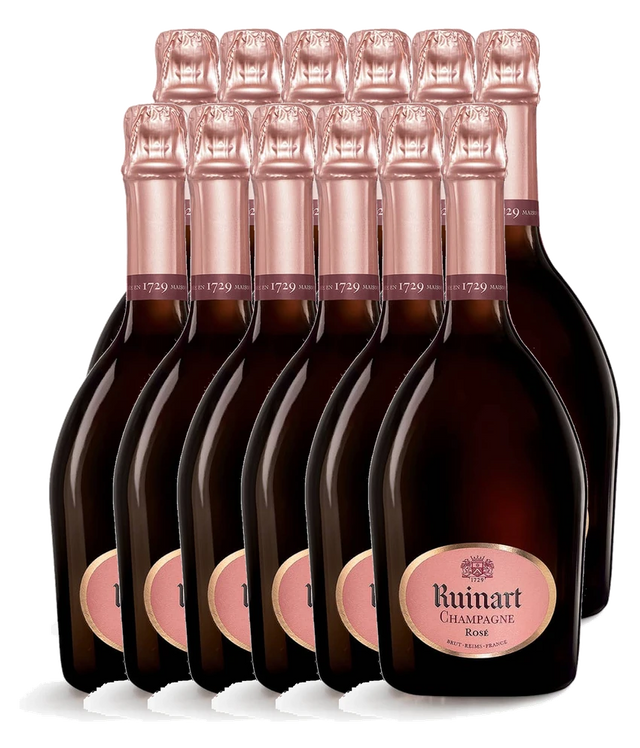 Ruinart Rosé Champagner | 12er Édition 12 × 0,75 L Jahrgang -