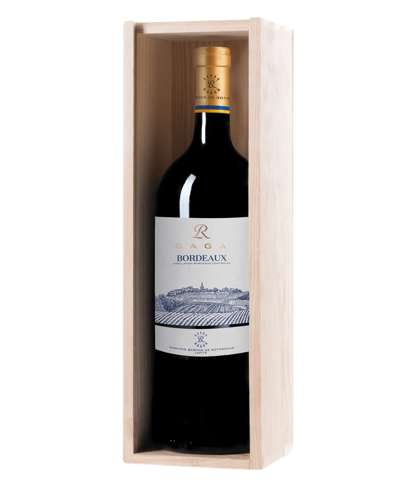Saga R Bordeaux 2020 · Magnum 1,5 l in Holzkiste · Magnum home & wine