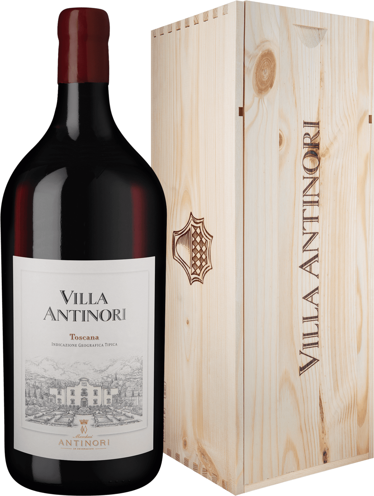 Villa Antinori Rosso Toscana IGT 2024 · Doppelmagnum 3,0 l in der Holzkiste · Magnum home & wine