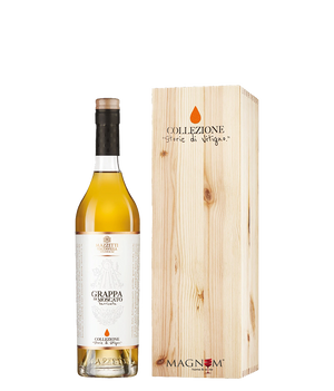 Mazzetti Grappa di Moscato 1,5 l Magnum Collezione Storie di Vitigno in der Einzelholzkiste