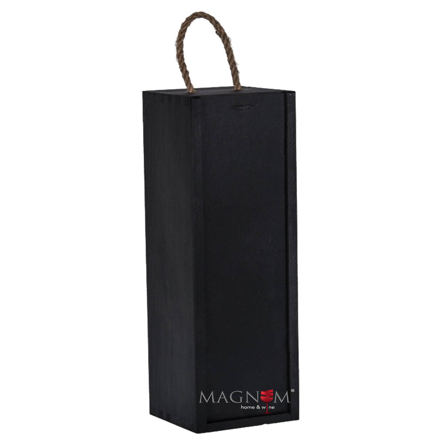 Geschenkkiste für eine Flasche, schwarz