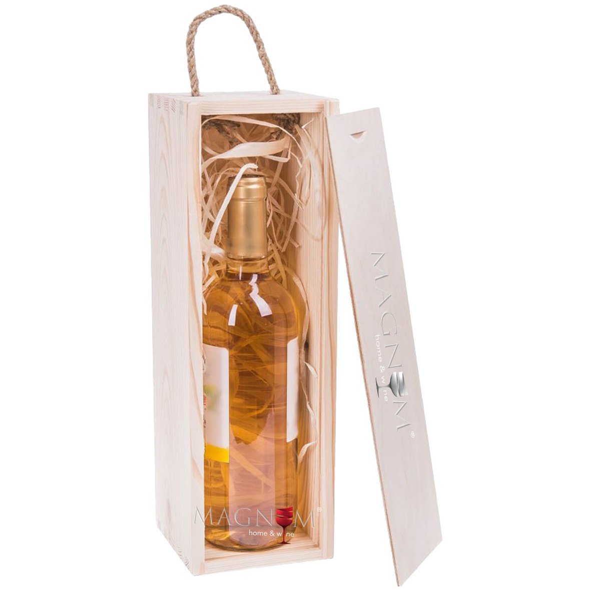 Geschenkkiste für eine Flasche mit Schiebedeckel