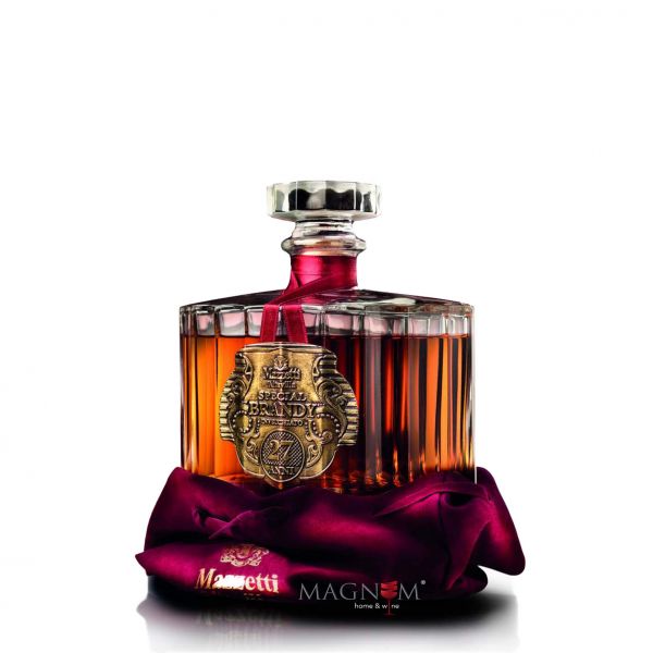 Mazzetti Special Brandy Invecchiato 27 Anni im Samtbeutel