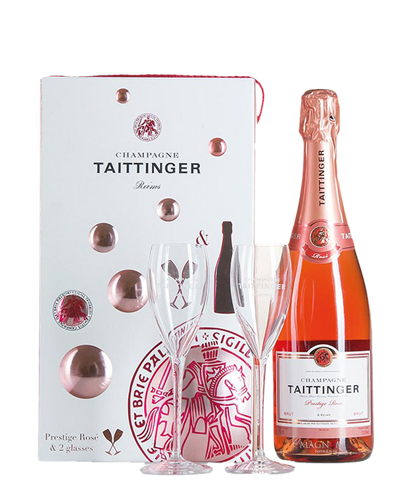 Taittinger Champagner Prestige Rose  Geschenkbox bei Magnum home & wine Collections 