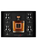 Mazzetti "Riserva 1846" Grappa Barbera e Dolcetto Invecchiata | Geschenkbox inkl. 4 Grappa-Gläser